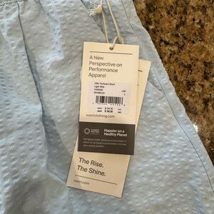 Vuori Sky Blue Textured Women's Shorts